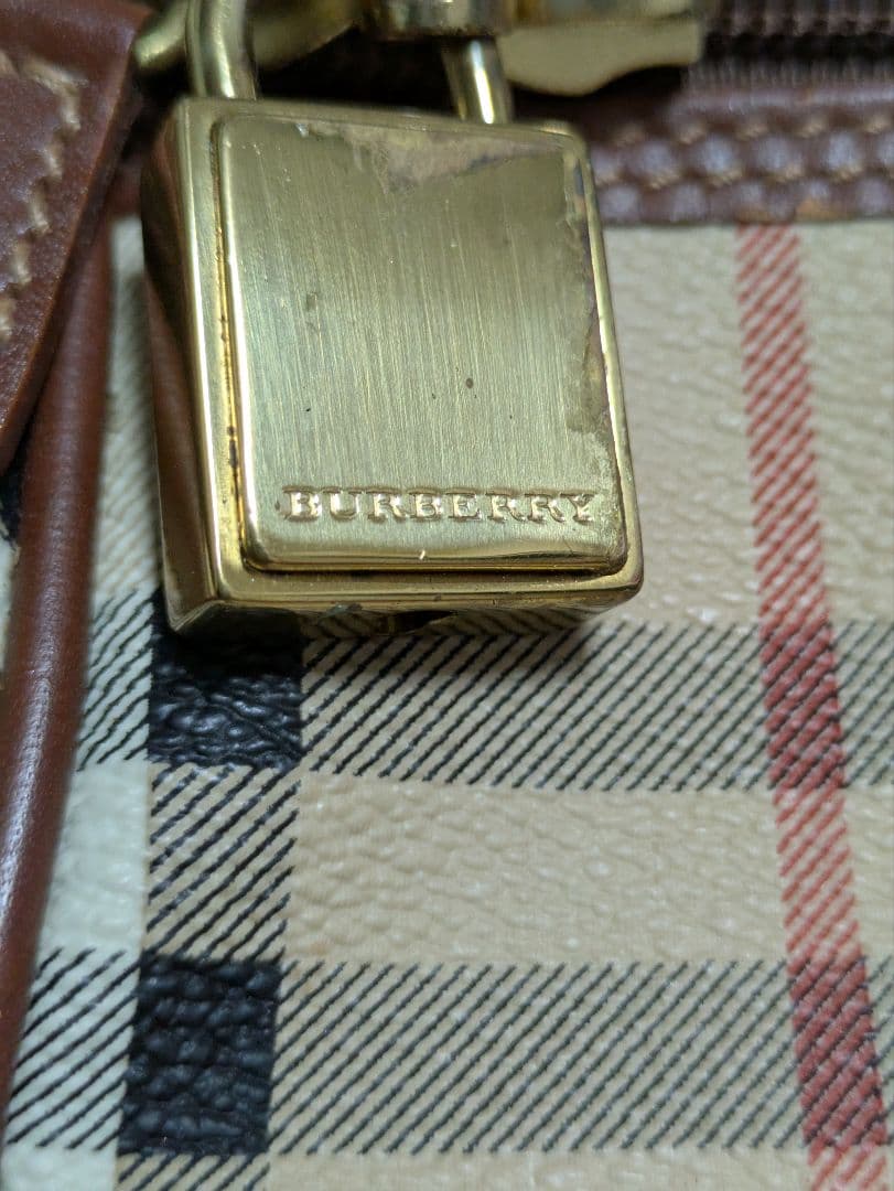 BURBERRY　ボストンバッグ　大容量　ノバチェック　男女兼用