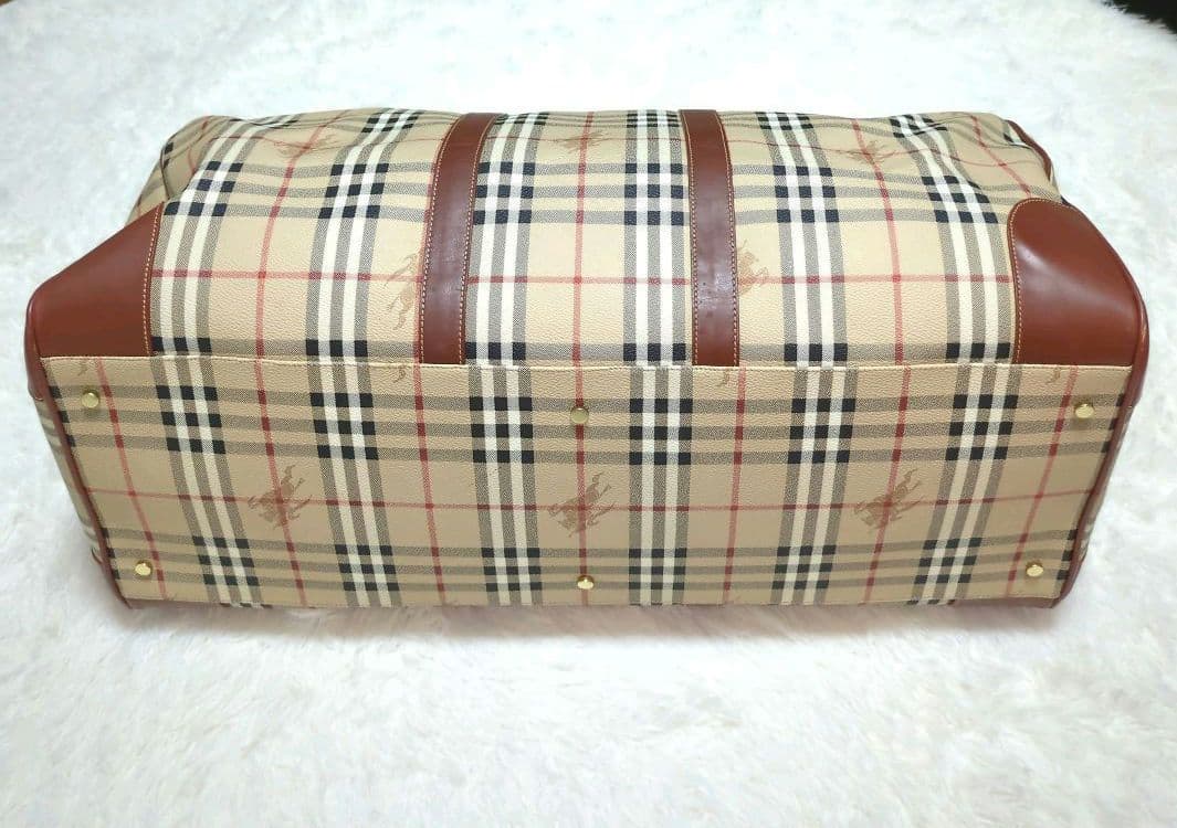 BURBERRY　ボストンバッグ　大容量　ノバチェック　男女兼用