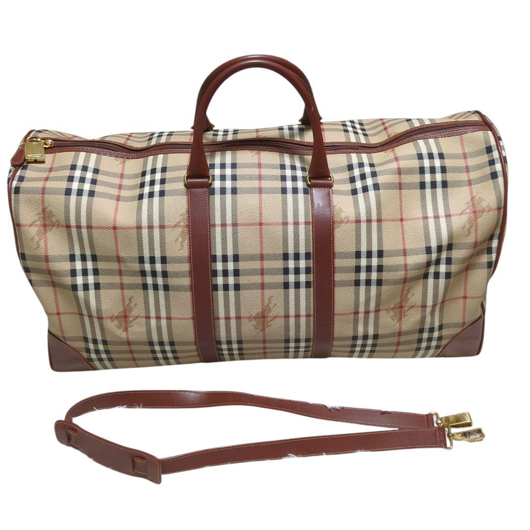 BURBERRY　ボストンバッグ　大容量　ノバチェック　男女兼用
