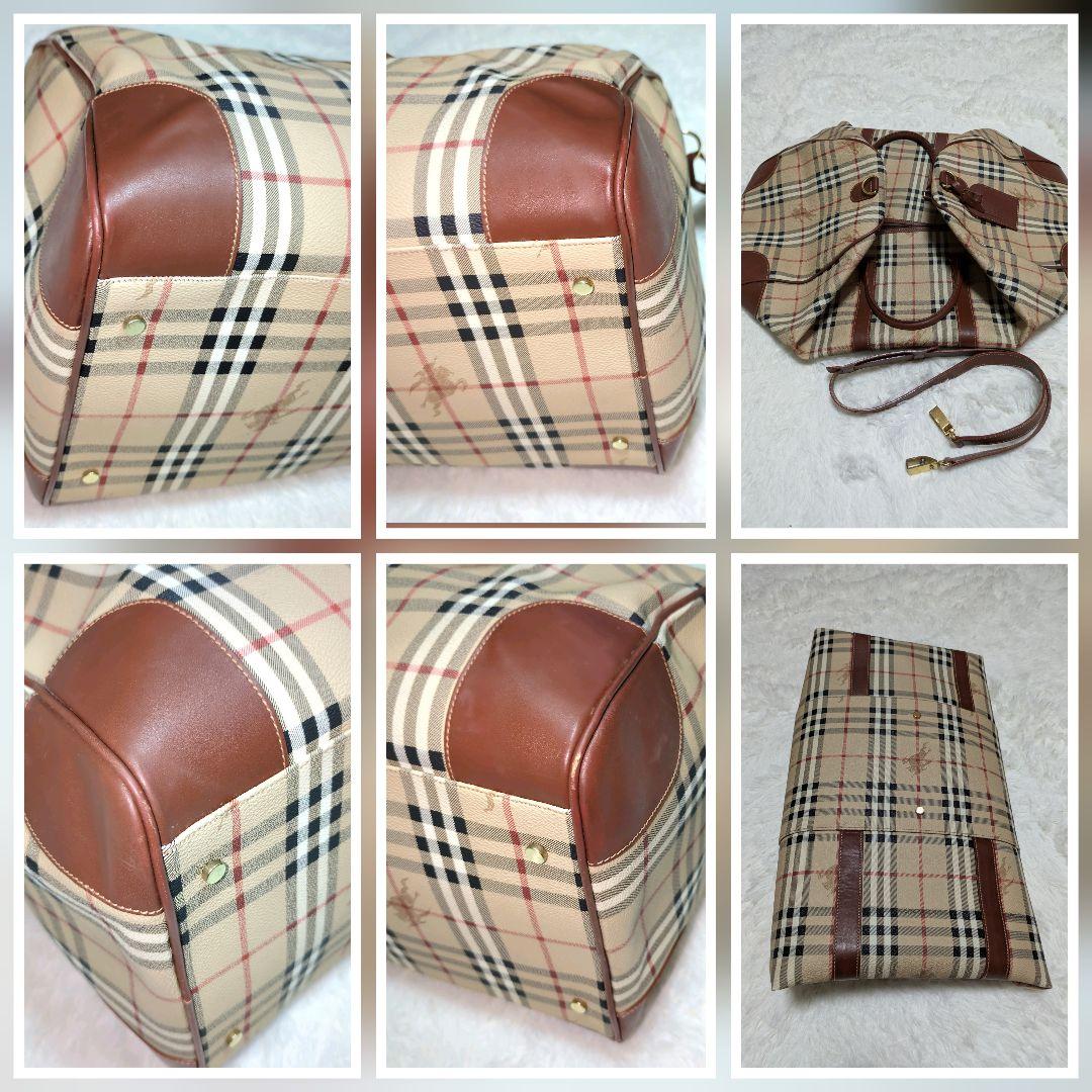 BURBERRY　ボストンバッグ　大容量　ノバチェック　男女兼用