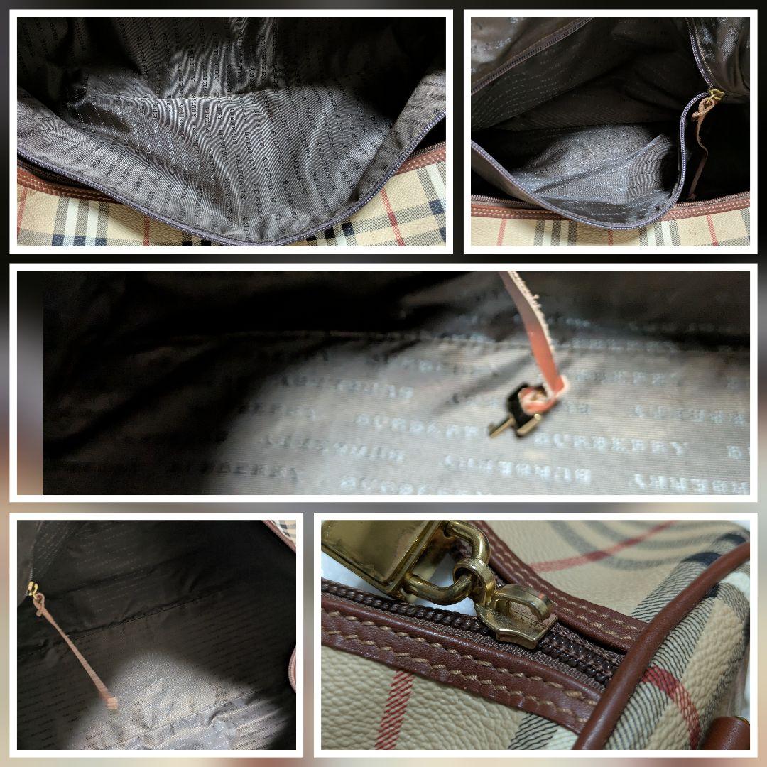 BURBERRY　ボストンバッグ　大容量　ノバチェック　男女兼用