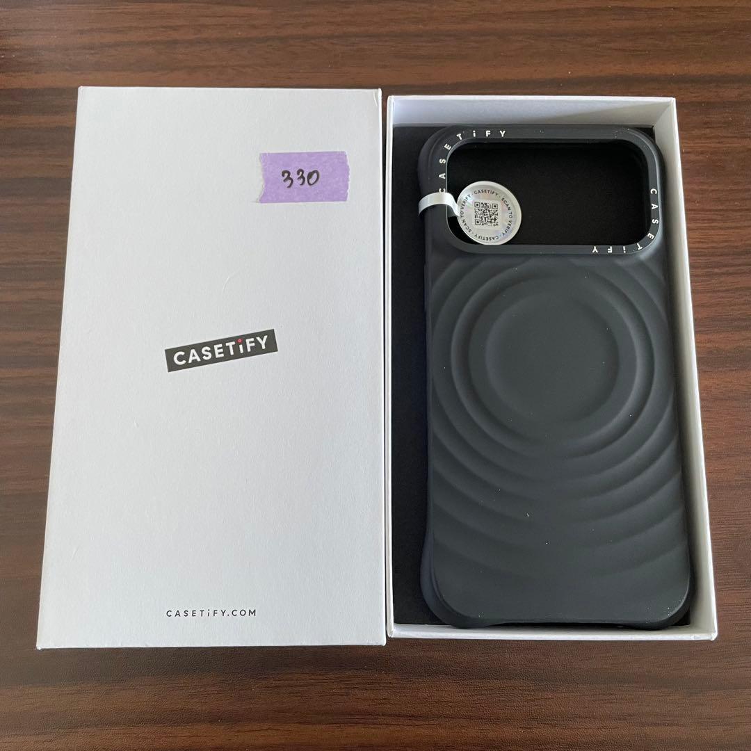 CASETiFY iPhone 17ProMax ケース 波型MagSafe 黒