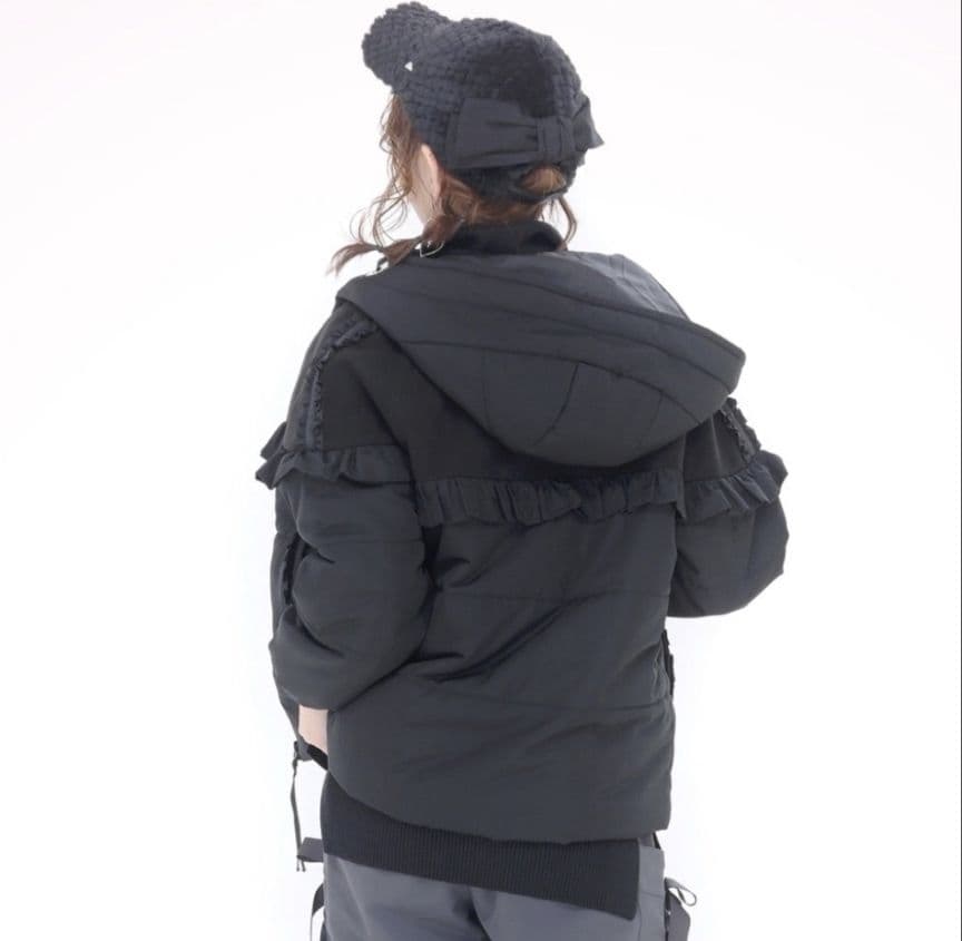 【専用】アンドラブ　＆LOVE異素材MIXの中わたふりるブルゾン