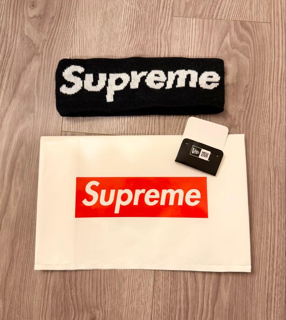 Supreme New Era Big Logo ヘアバンド ブラック