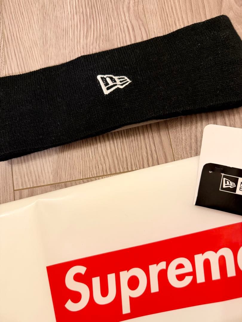 Supreme New Era Big Logo ヘアバンド ブラック
