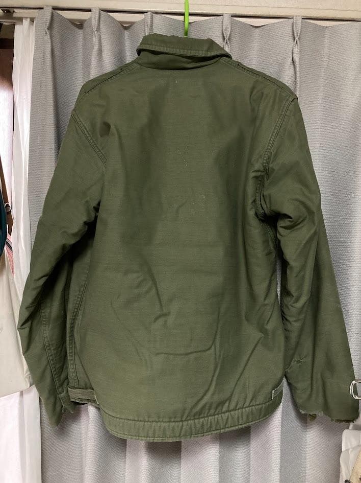 Masashius navy A-2 デッキジャケット コンマージッパー