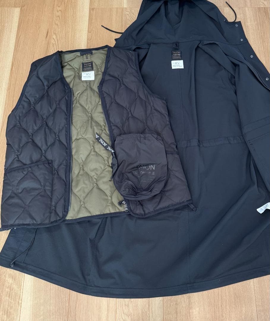 TAION フーデッドコート ダウンベストセット XLサイズ