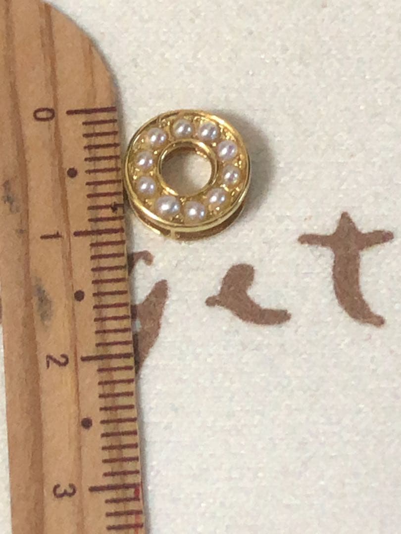 激レア　アガットK18 パール　サークルチャーム