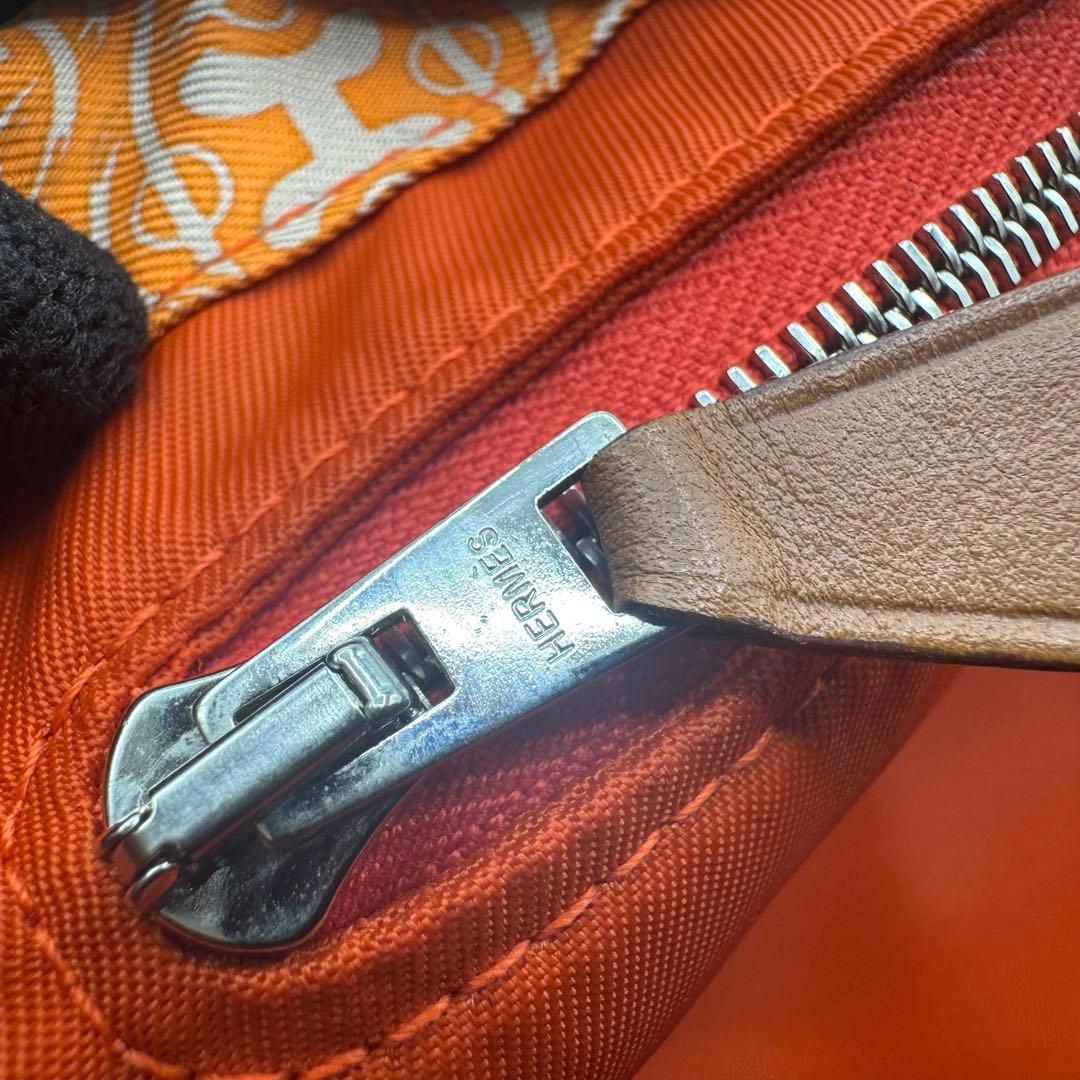 【美品】　エルメス　フールビ　ポーチ　オレンジ