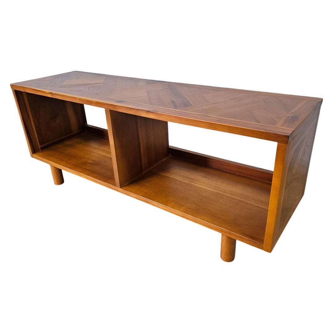 木製 TVボード ローボード 寄木 ヘリンボーン風 天板 収納付き テレビ台