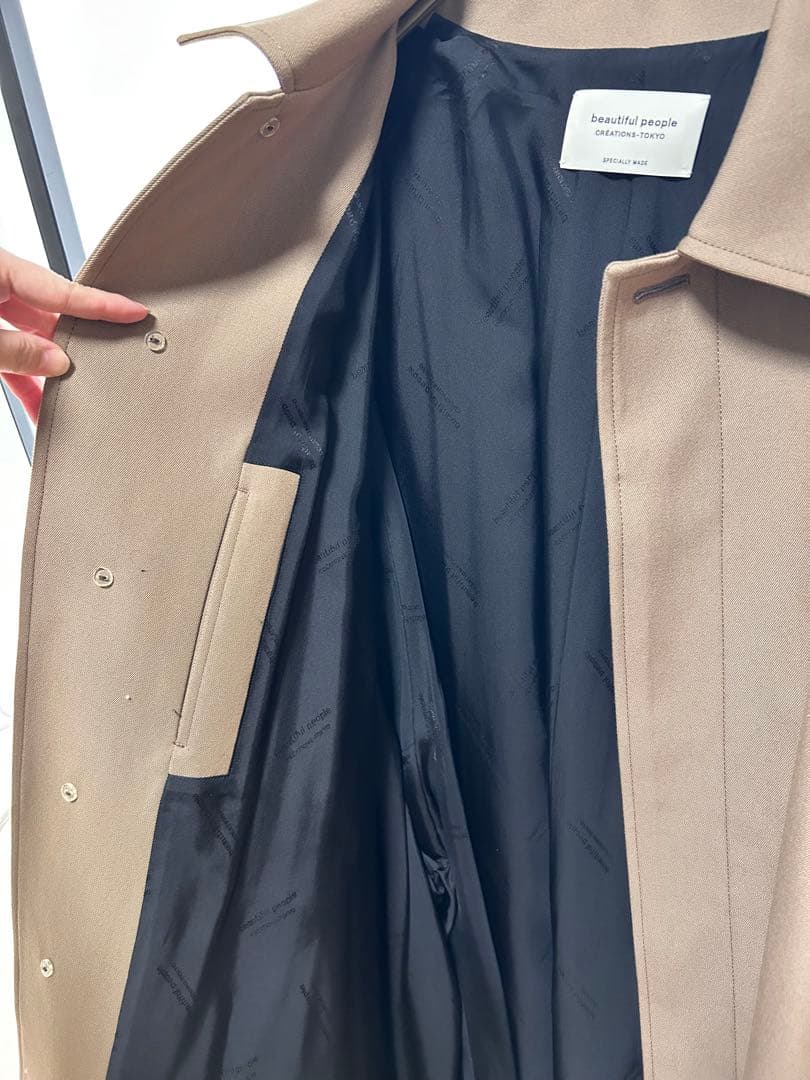 ビューティフルピープル＊ステンカラー　コットン　ポンチョ　美品