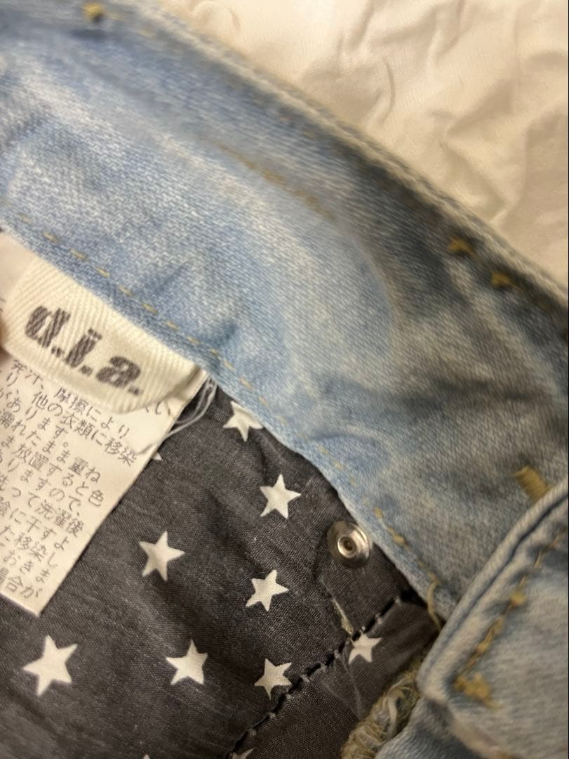 d.i.a. ダメージ加工ライトブルーショートパンツ サイズ24