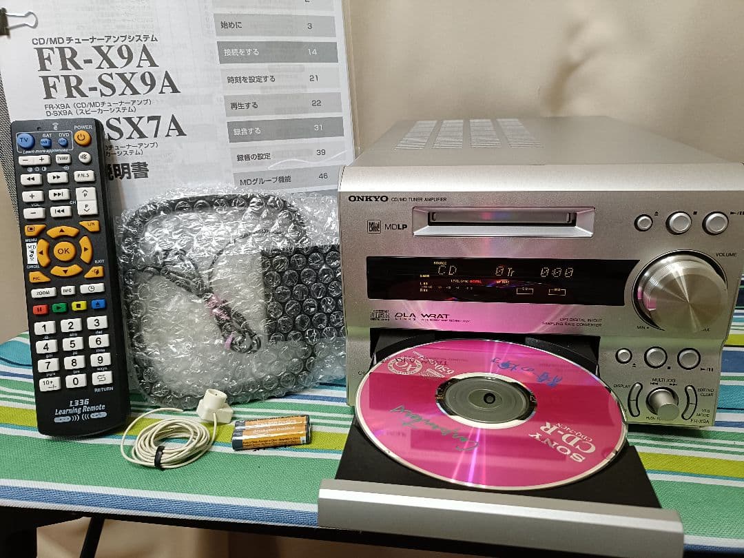 ONKYO FR-X9A CD,MD,FM/AM 整備済完動品 リモコン付