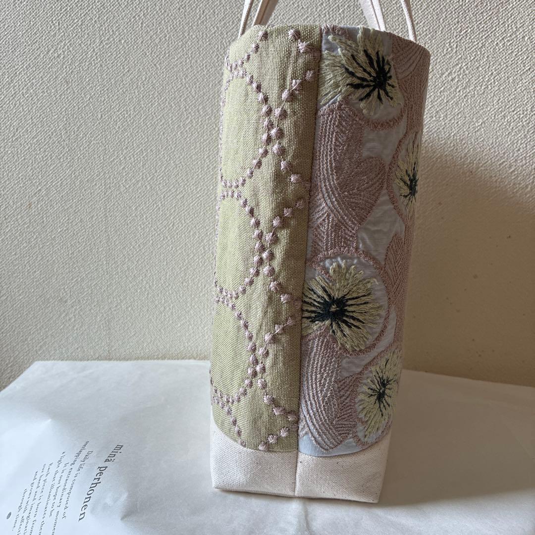 ミナペルホネン 生地使用　hana kaze/タンバリン　お散歩トートバッグ