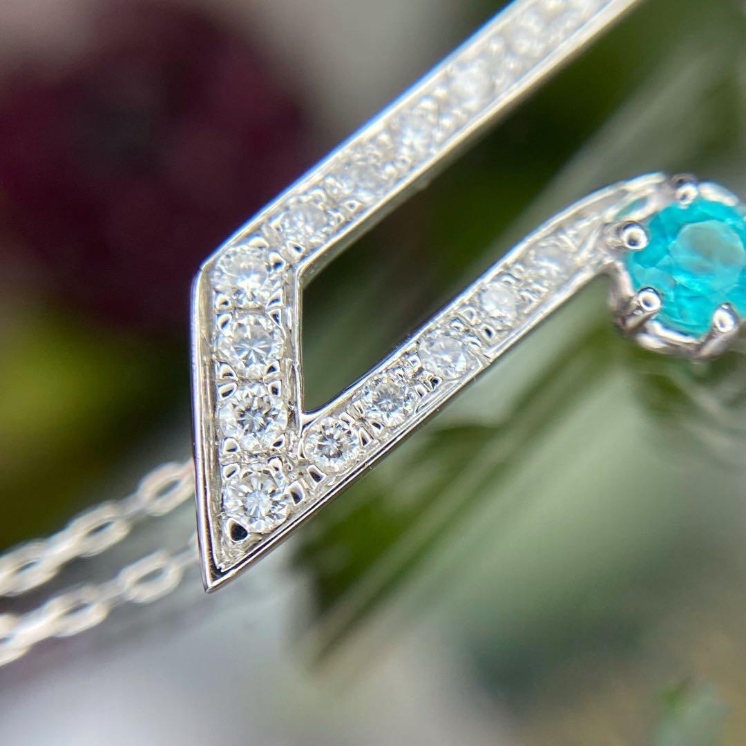 『専用です』天然パライバトルマリン 音符モチーフ 計0.22ct 中宝研ブラジル