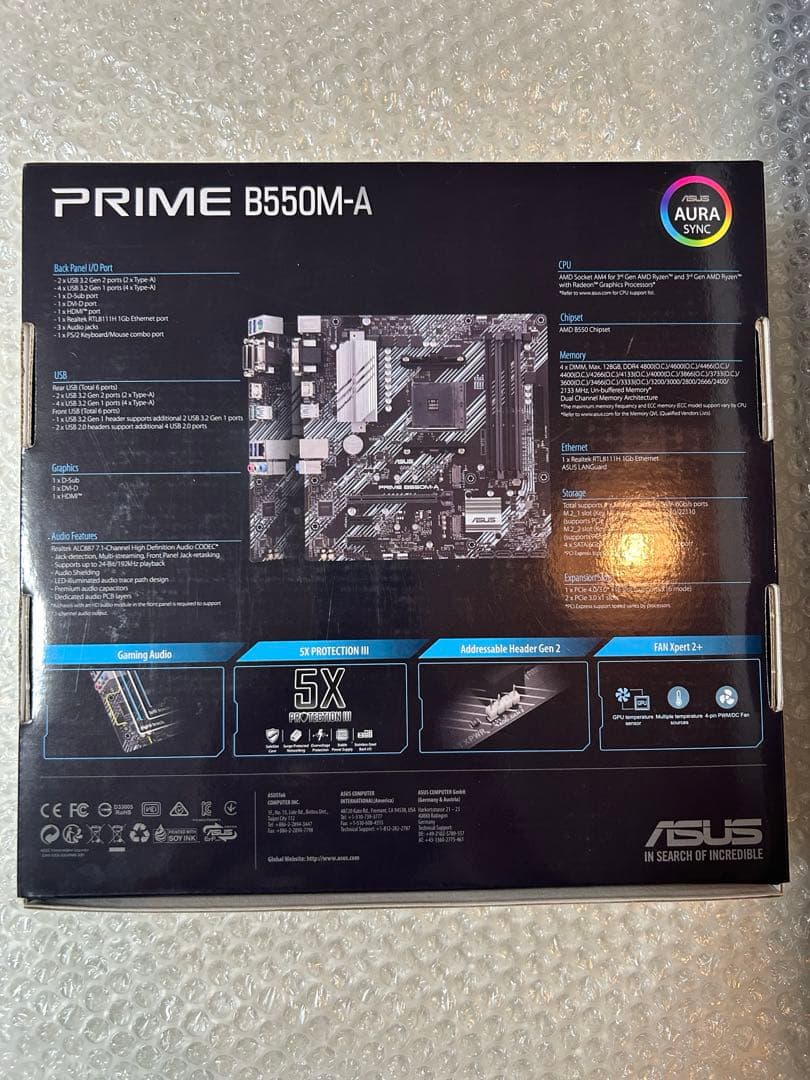 ASUS PRIME B550M-A マザーボード