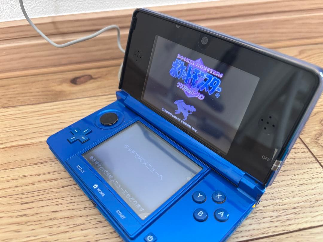 Nintendo 3DS 青 本体 + ソフト2本+DL済ソフト2本+充電器付