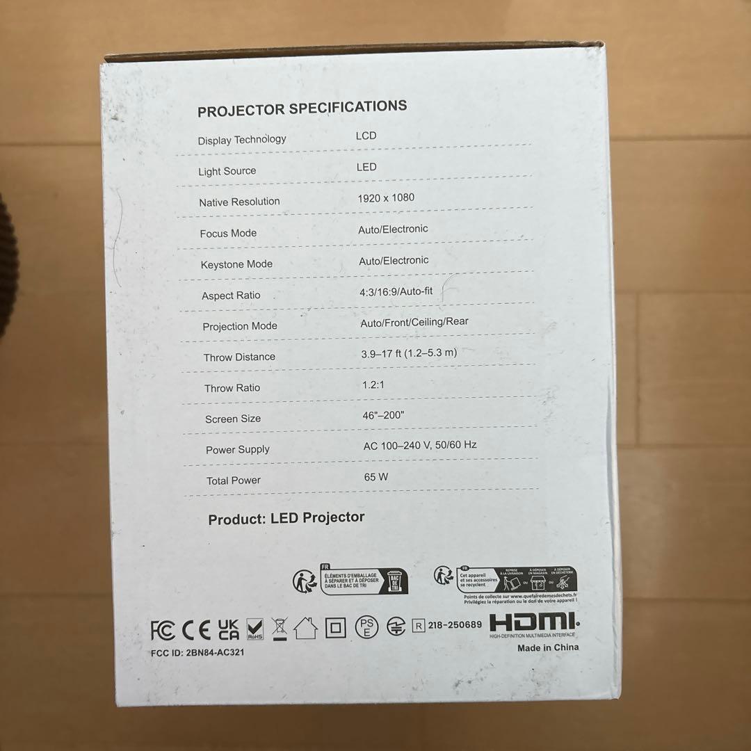 【未開封】iSinbox プロジェクターAC311 Netflix公式アプリ4K