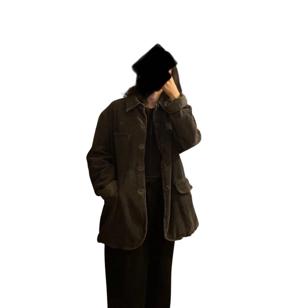 90s Armani Jeans フレンチ風 太畝コーデュロイジャケット 52