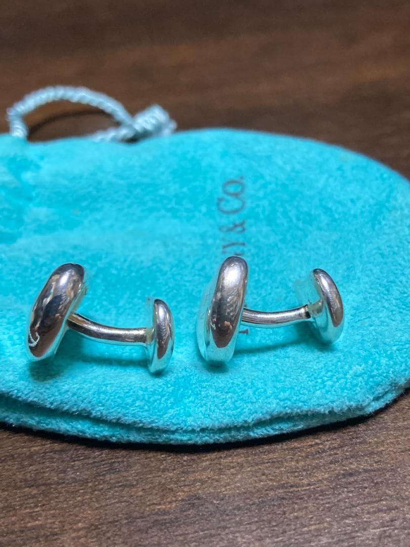美品 ティファニー ビーンズ エルサペレッティ カフス シルバー 925