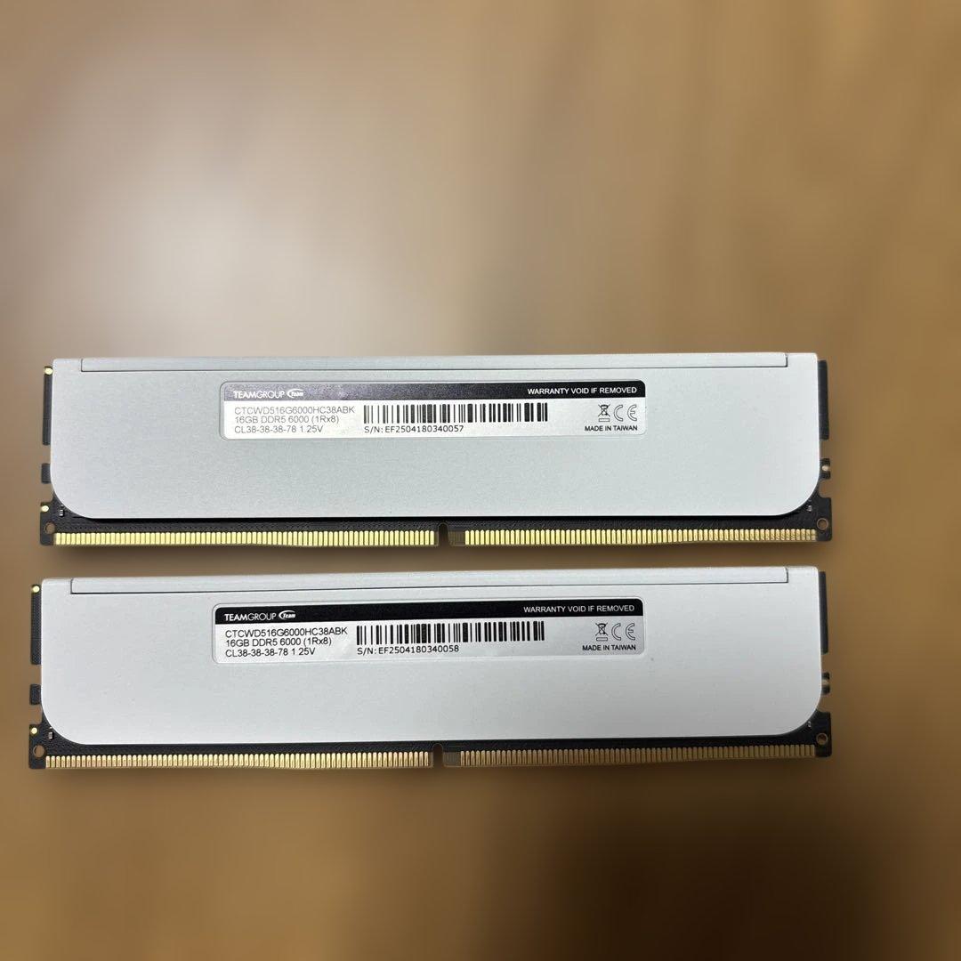 DDR5 16GB2枚 32GBセット PC5-44800 デスクトップメモリ