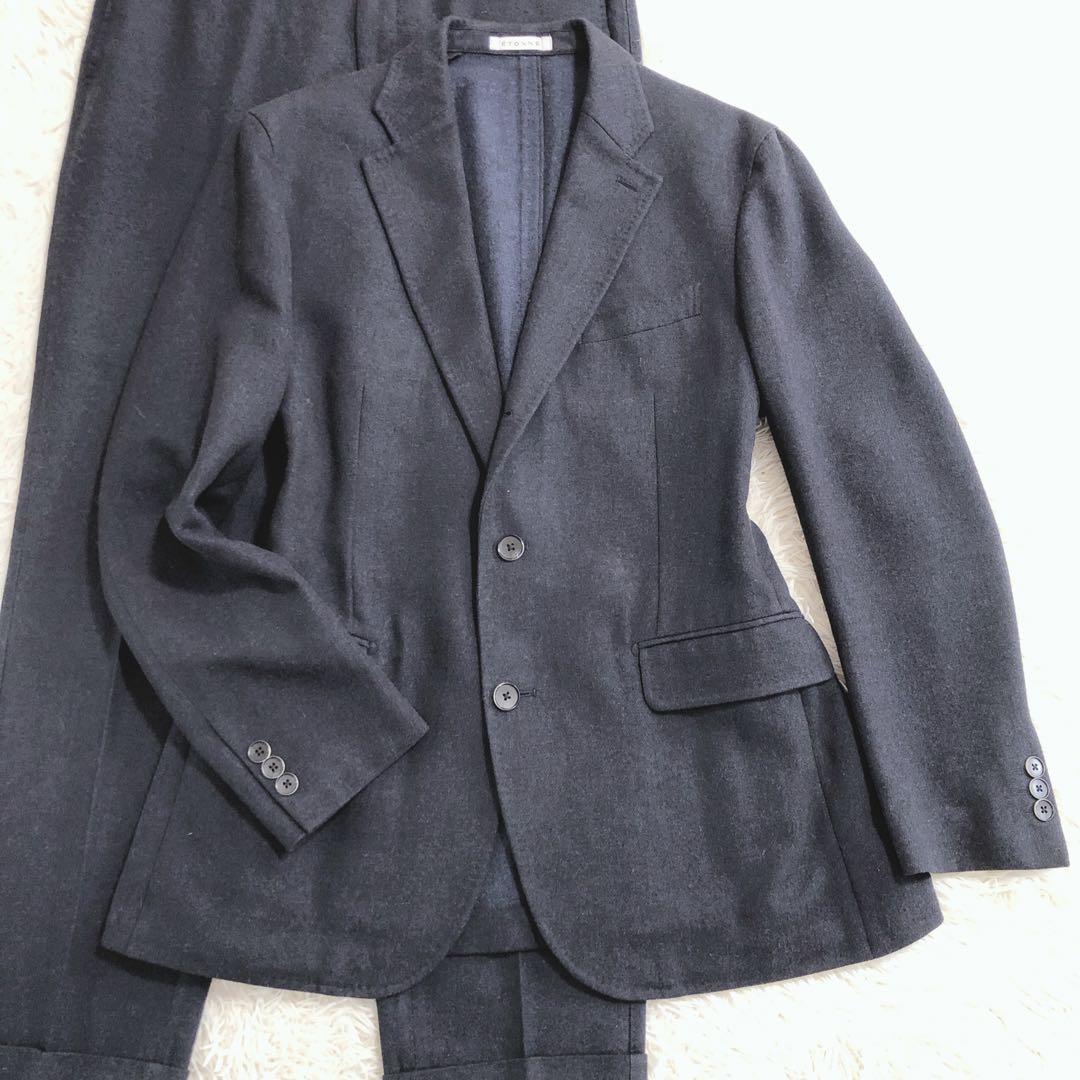 大きいサイズLL✨エトンネ スーツ セットアップ ビジネス セレモニー濃紺伊生地