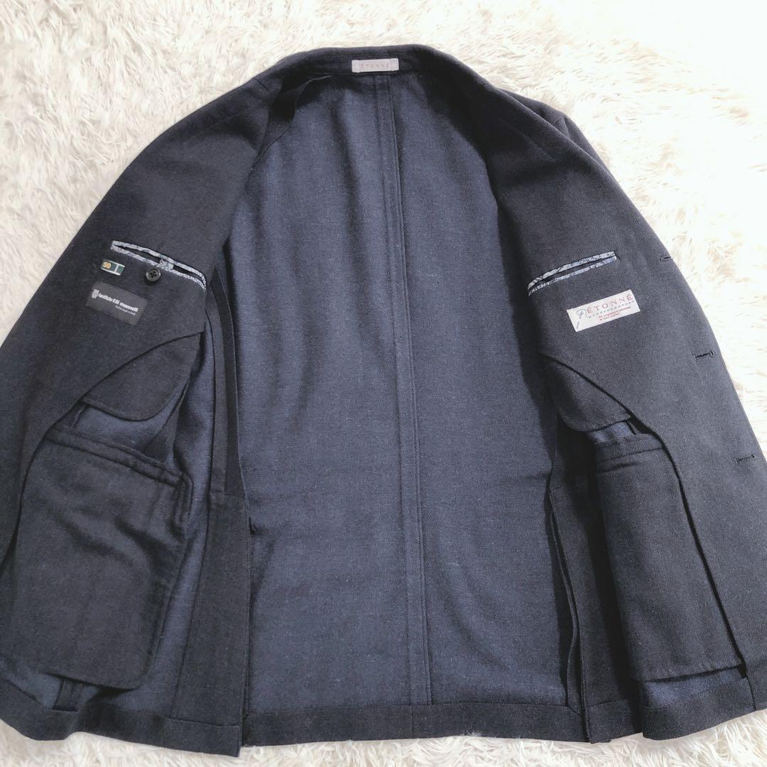 大きいサイズLL✨エトンネ スーツ セットアップ ビジネス セレモニー濃紺伊生地