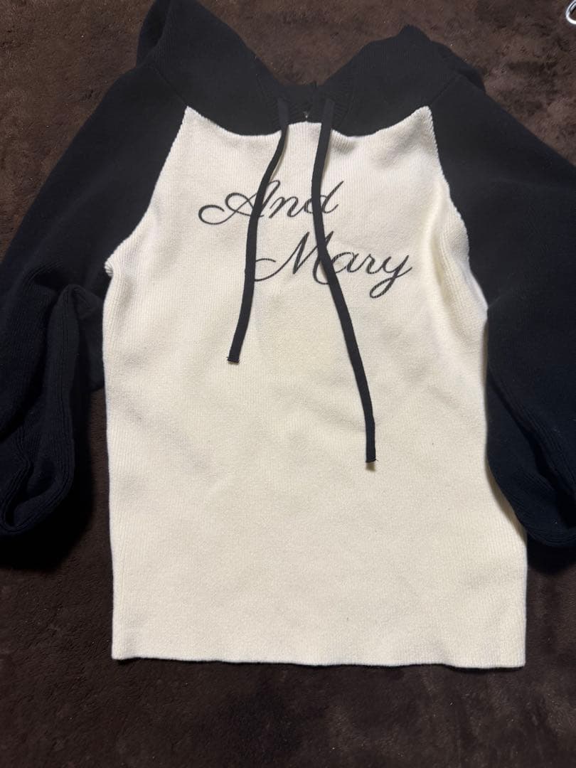 トップス andmary Letter mary logo tops