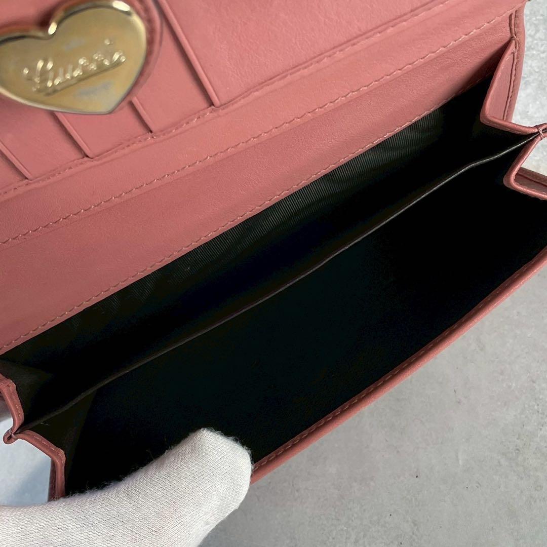 グッチ GUCCI ラブリーハート GGキャンバス 長財布 Wホック ピンク