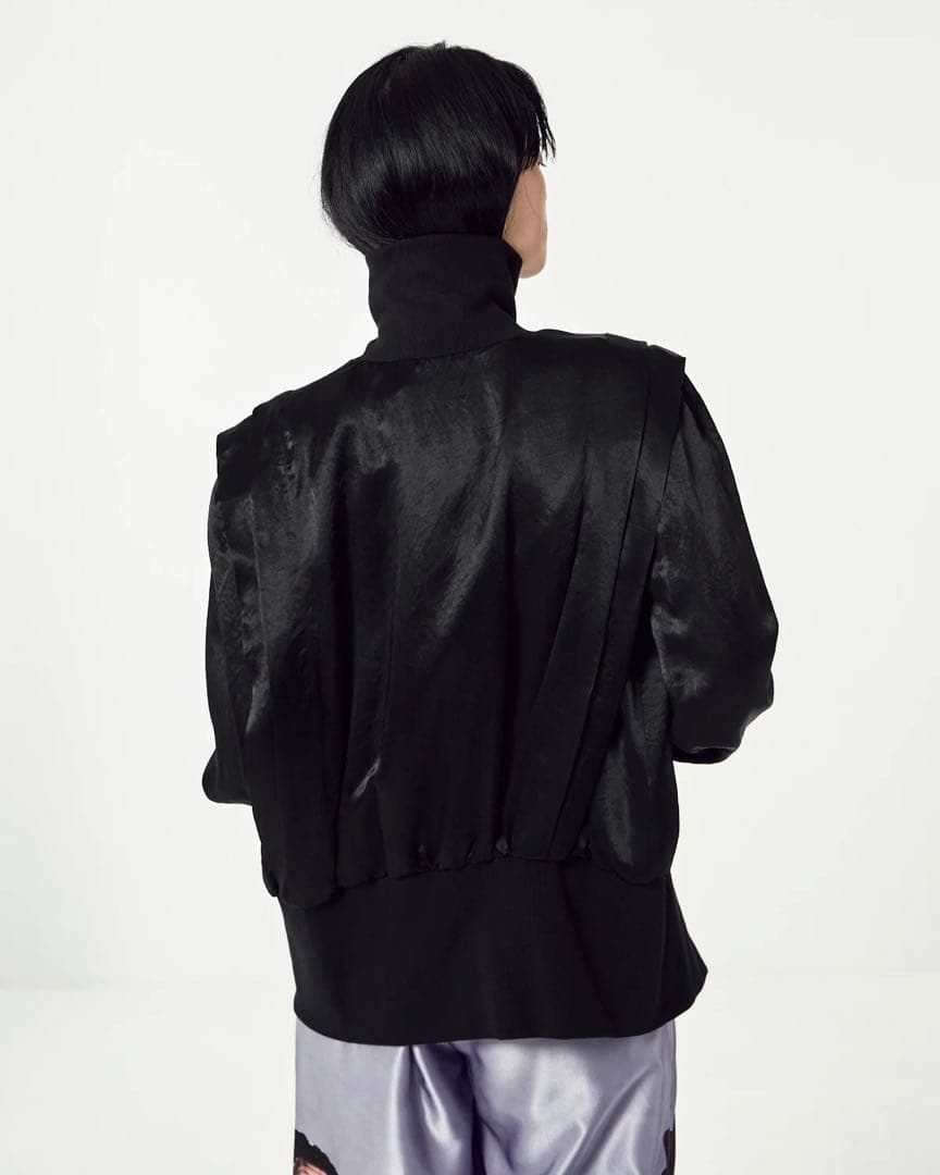 【1/31迄で出品終了】ACETATE SATIN ZIP UP BLOUSON