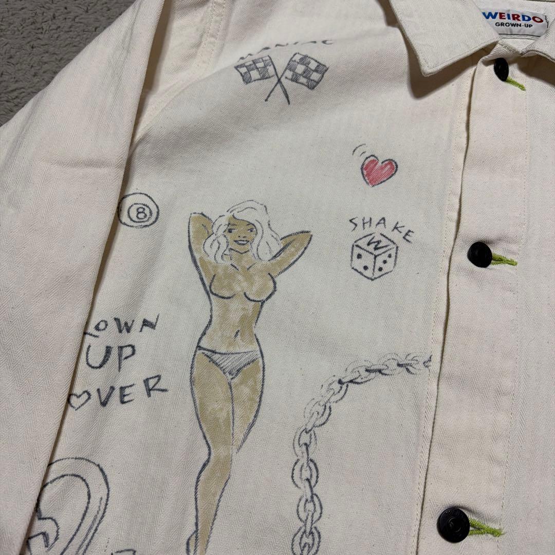 WEIRDO カバーオール　落書き　JACKET ジャケット　GLAD HAND