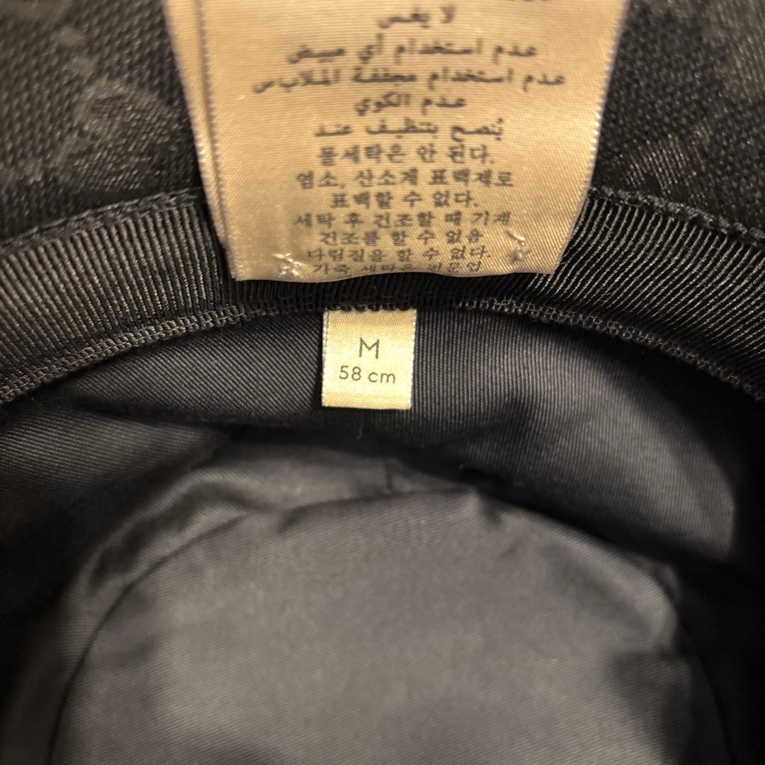 【未使用】GUCCI ブラック バケットハット M(58cm)／ブラック／メンズ