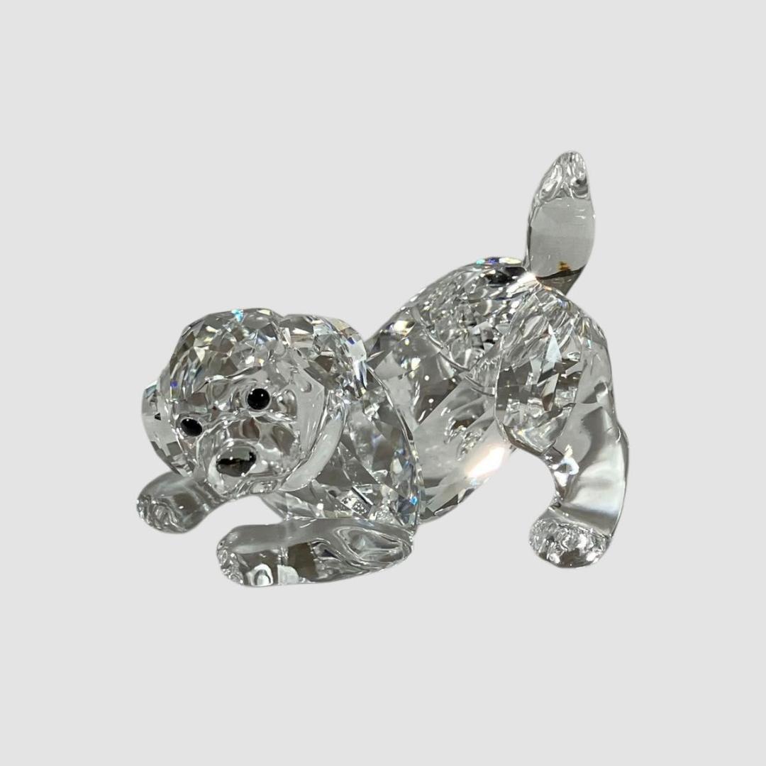 超美品　SWAROVSKI スワロフスキー クリスタル ラブラドール　子犬　置物