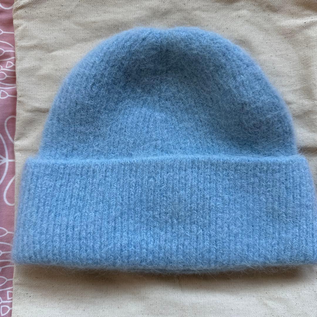 アミパリス　ami paris ニット帽 ライトブルー ハート刺繍　　売り切り