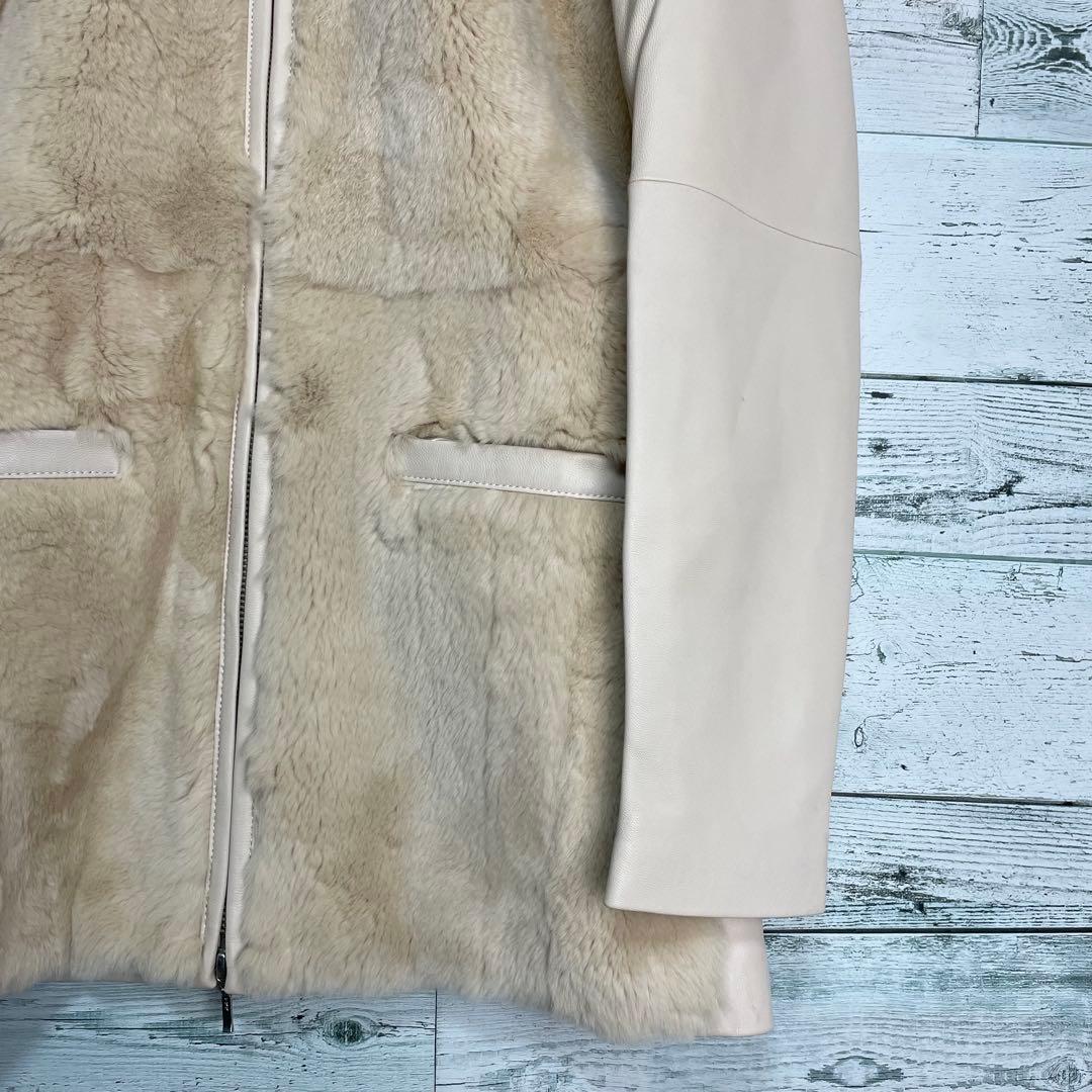 ☆最高級レザー☆ルーニィ　コンビラムレザージャケット定価11万円　レッキスファー