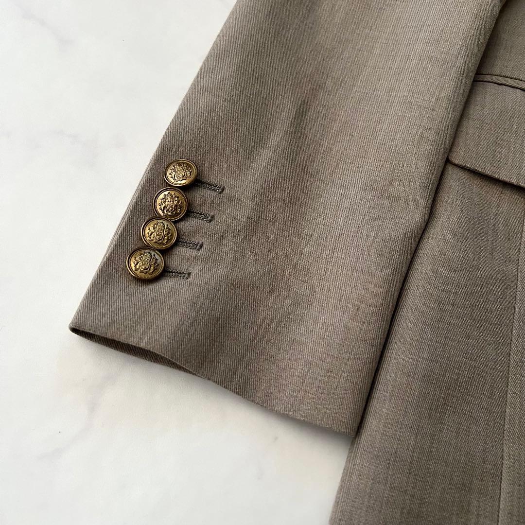 ユナイテッドアローズ 金ボタン ダブル テーラードジャケット ベージュ ウール