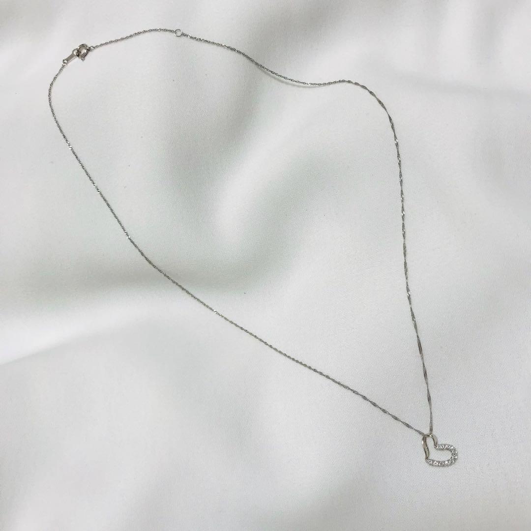 Pt900／Pt850 ダイヤモンドネックレス♡　10石 0.1ct