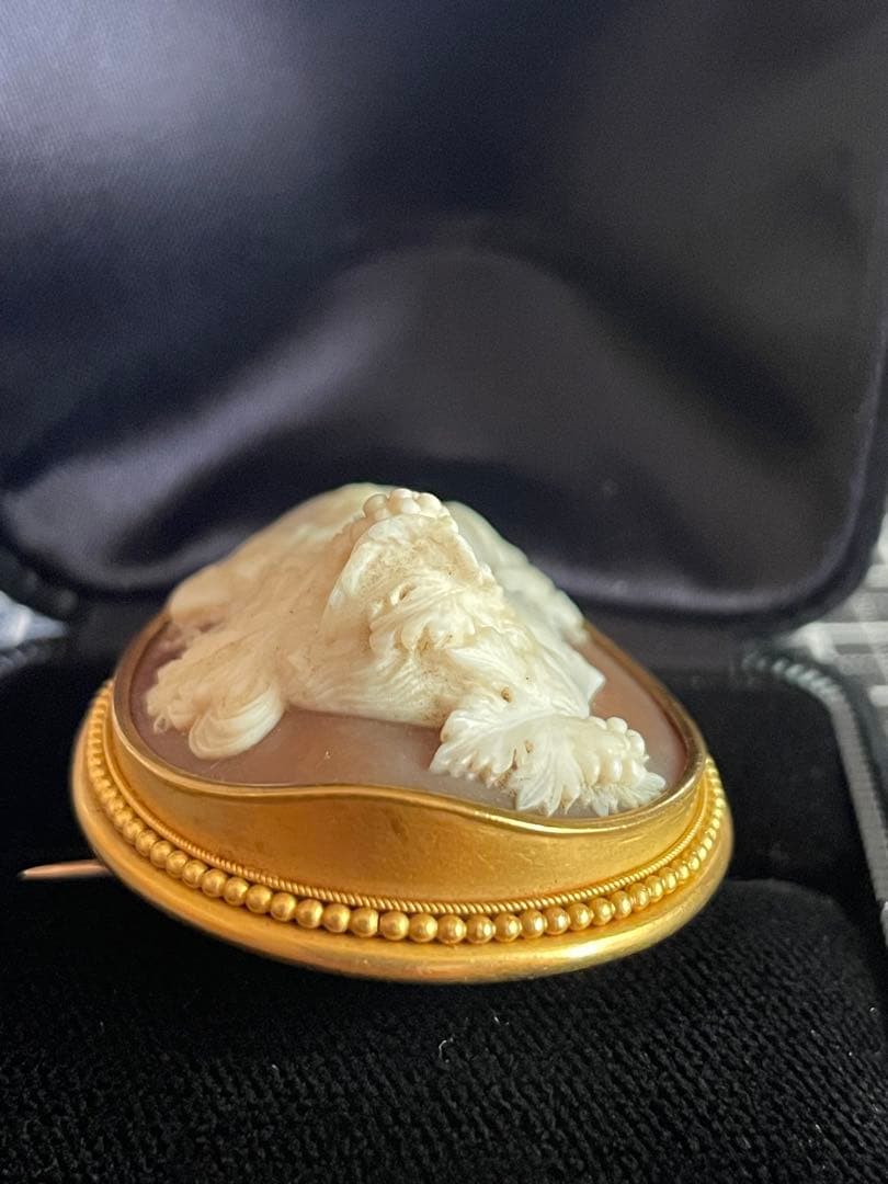 ⬇️【希少】　カメオ ブローチ アンティーク