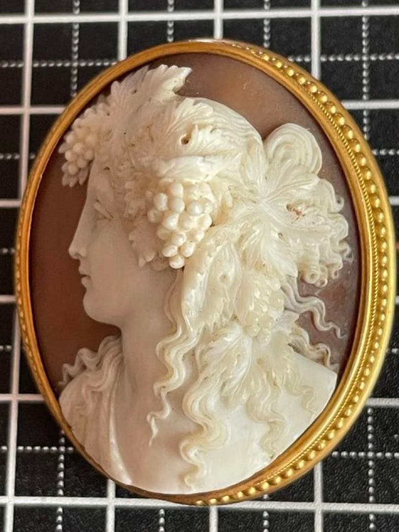 ⬇️【希少】　カメオ ブローチ アンティーク