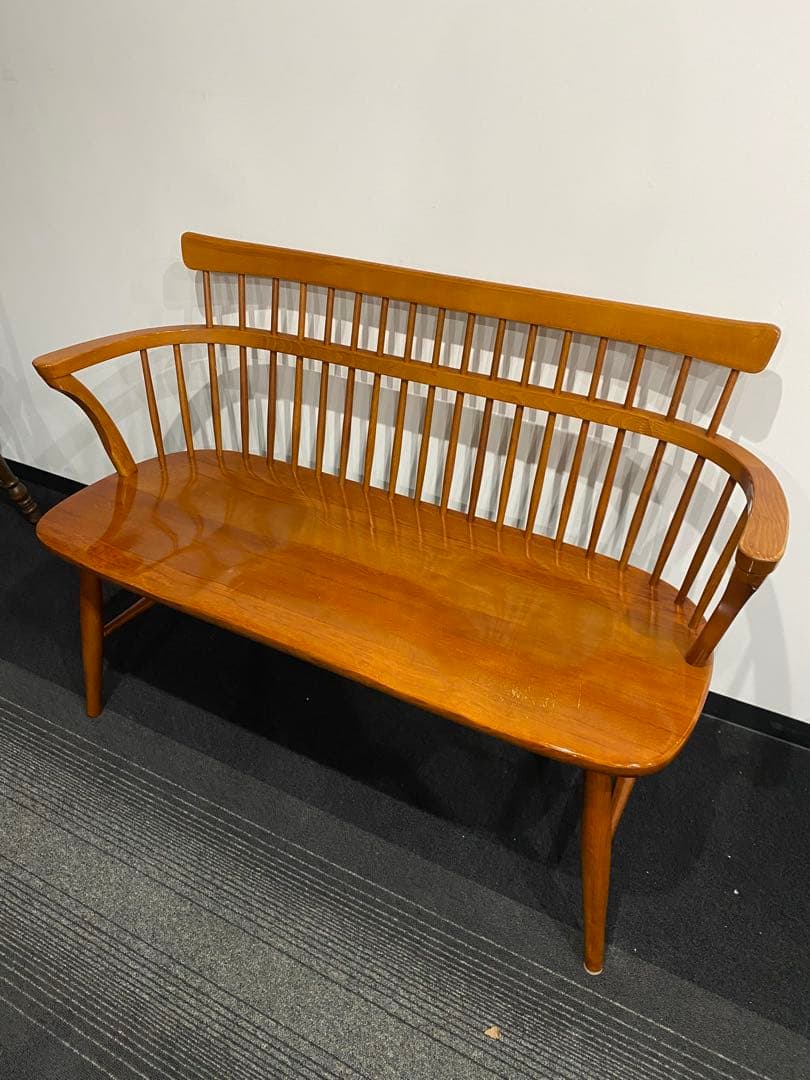 キツツキマーク　飛騨　ソファー　ベンチ　レトロ　ヴィンテージ 2人がけ