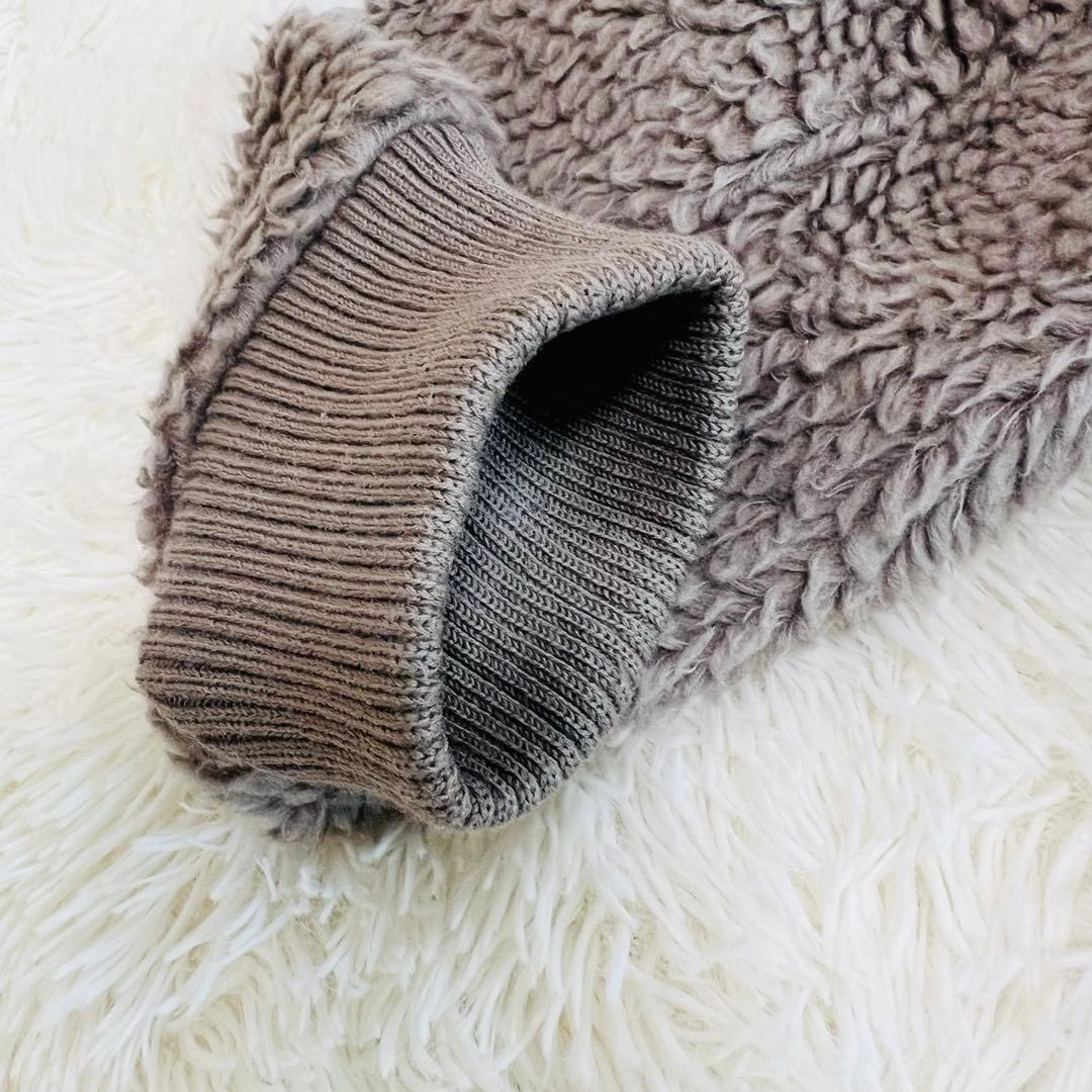 近年 ギャルリーヴィー シープボアフーデッドブルゾン ブラウン ウール100%