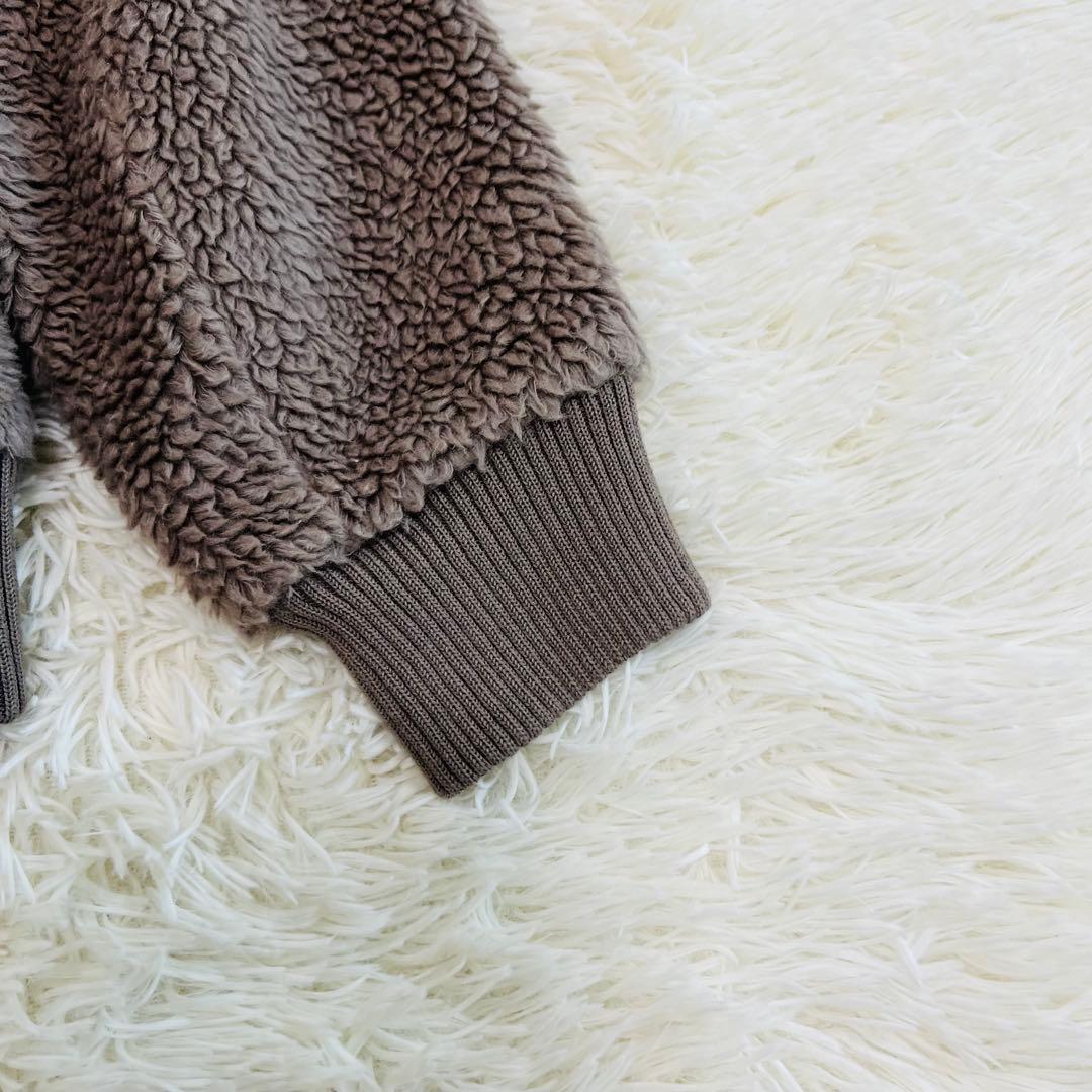 近年 ギャルリーヴィー シープボアフーデッドブルゾン ブラウン ウール100%