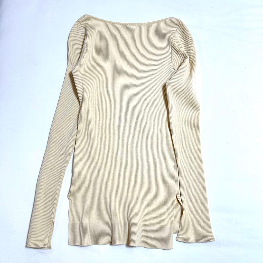 AURALEE x ロンハーマン ギザボートネック プルオーバーリブカットソー0