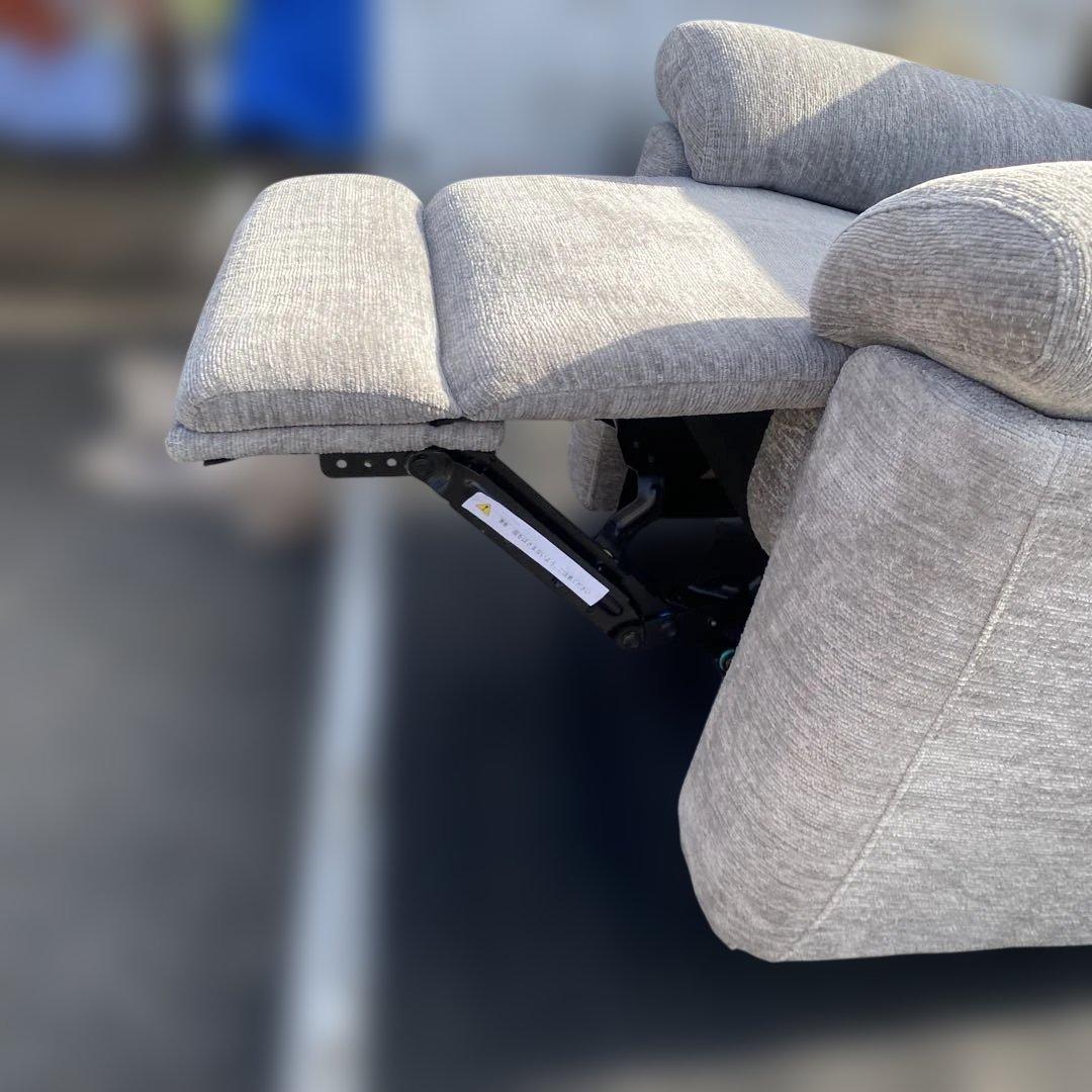 値下げしました　グレーのリクライニングソファ　ゆりかご　ロッキングチェア