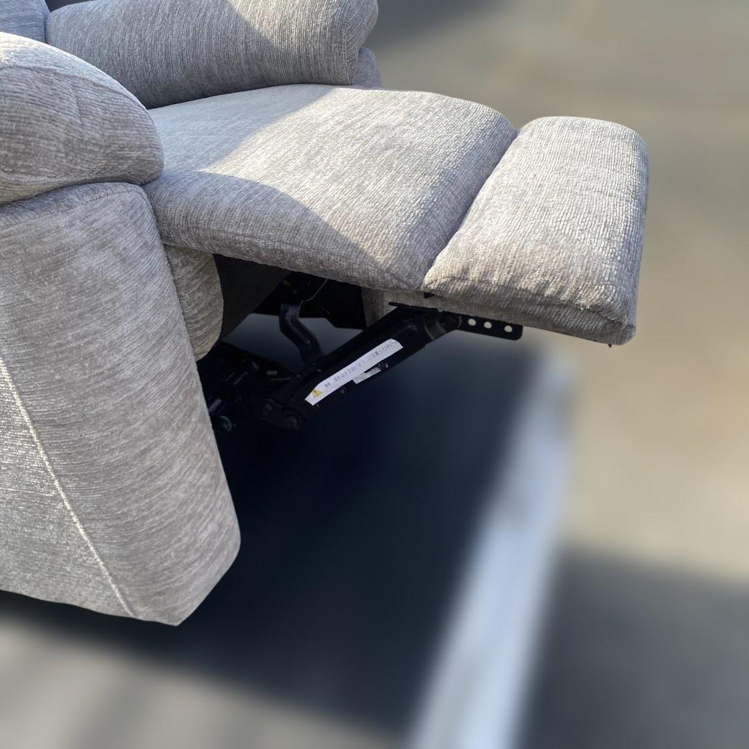 値下げしました　グレーのリクライニングソファ　ゆりかご　ロッキングチェア