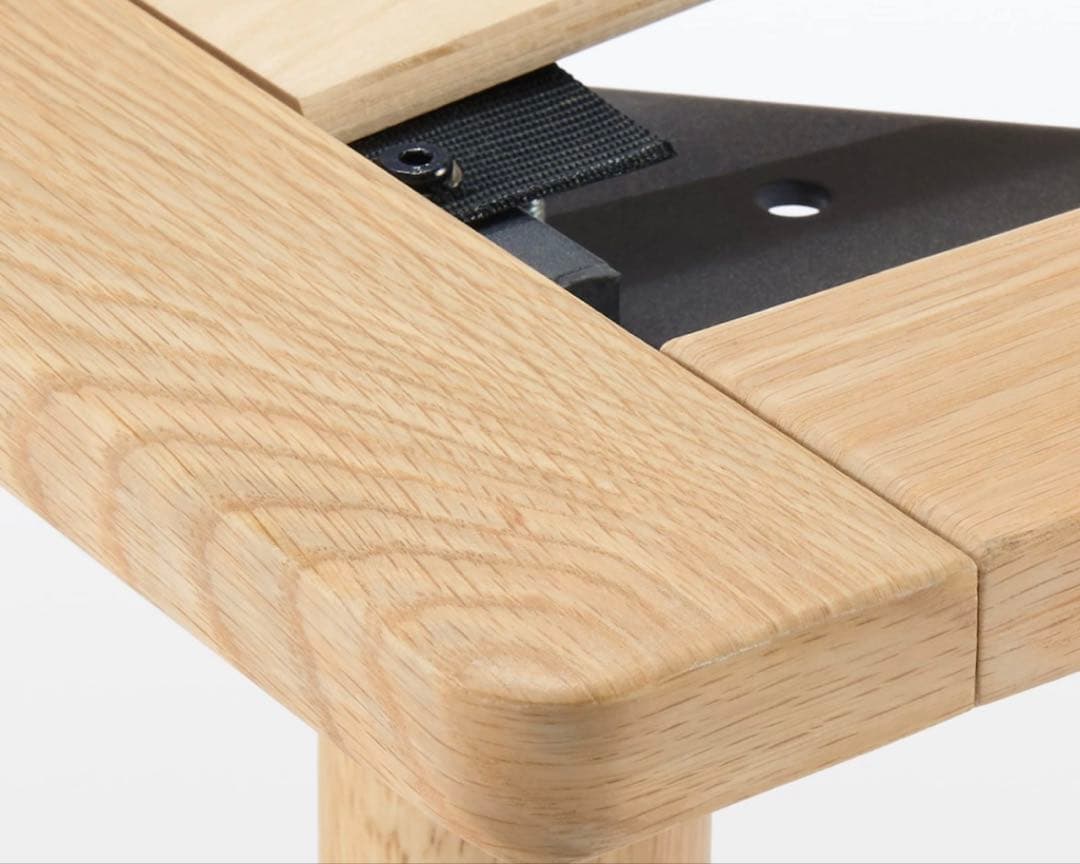 【Hutte】 MUJI 木製ベッドフレーム オーク材突板 シングル 脚付