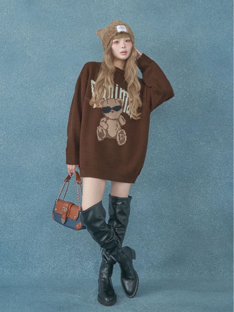 新品未開封 ダーリッチ テディベアハット モカ フリー ブラウン クマ