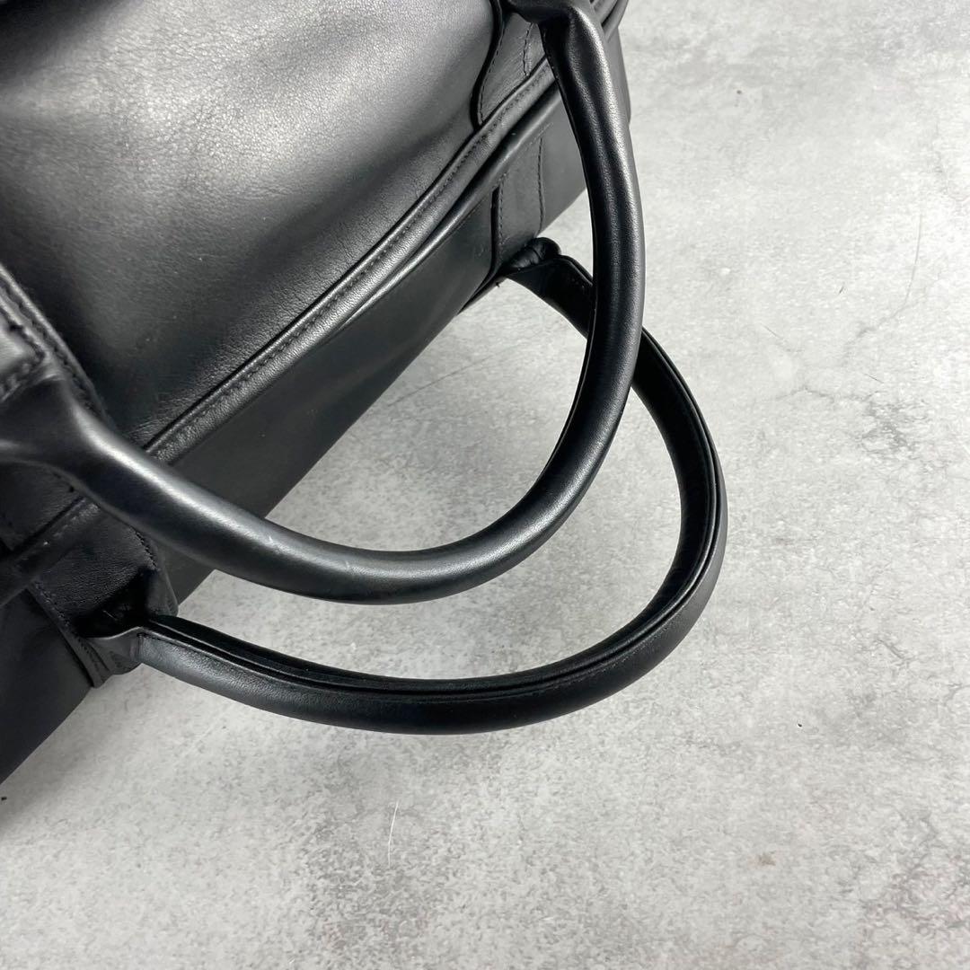 【美品 人気高騰】コーチ ボストンバッグ オールド ハンド トート レザー 黒