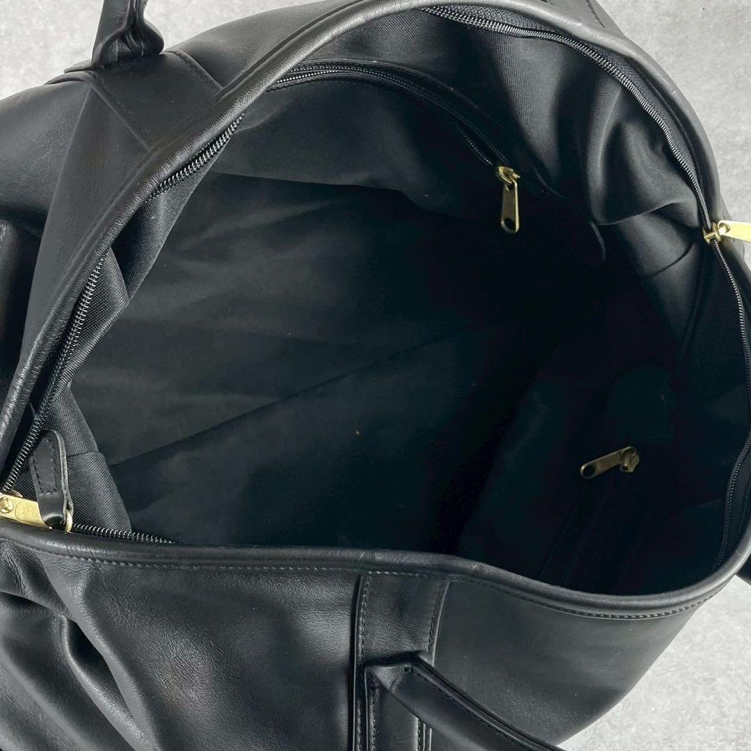 【美品 人気高騰】コーチ ボストンバッグ オールド ハンド トート レザー 黒