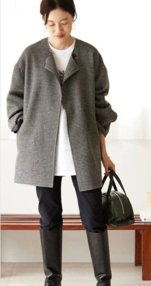 SLOBE IENA HAMILTON ダブルフェイスウールショートコート